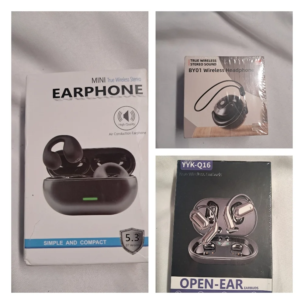 NWT Set Of 3- Open-Ear Wireless Earbuds - Wireless Headphones - Mini Earphone